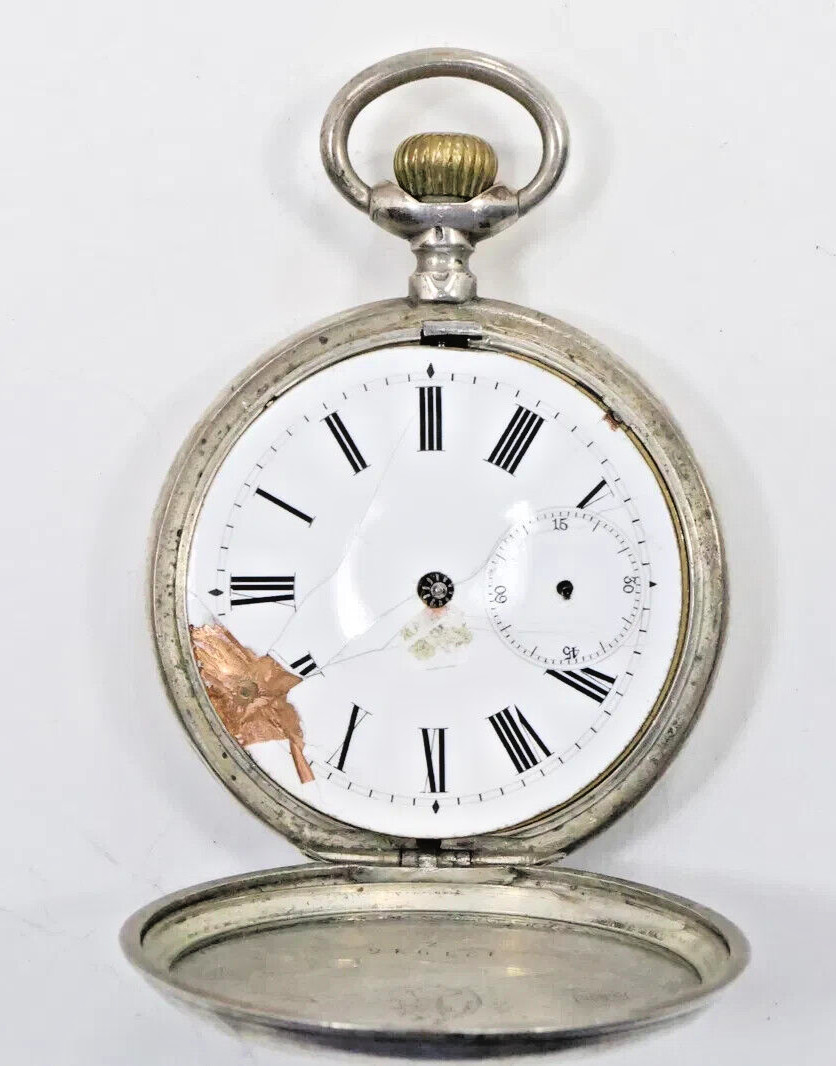 J. GOLDMANN, LWOW (LVIV), POLAND RETAILER C. 1890 DIOGENE SILVER POCKET WATCH