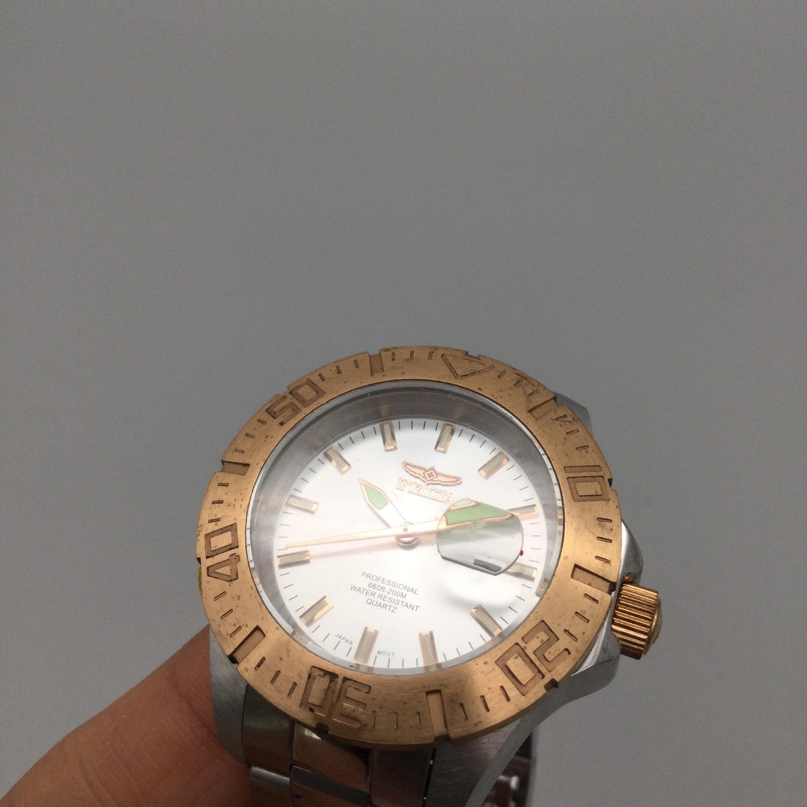 Invicta Pro Diver Ocean Barron Mens Watch 37mm Two Tone 15816 New Battery 8.25″