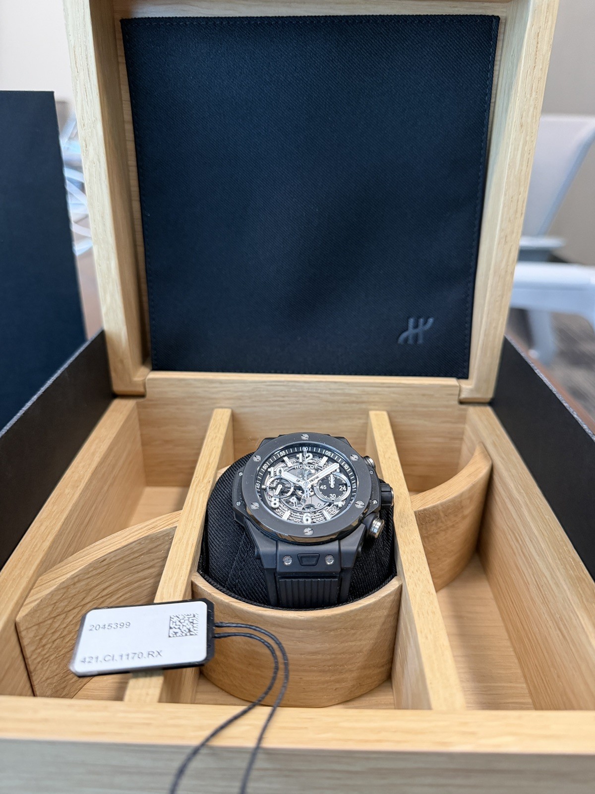 Hublot Big Bang Unico Black Dial Ceramic 45mm Auto Mens Watch 411.C1.1170.RX
