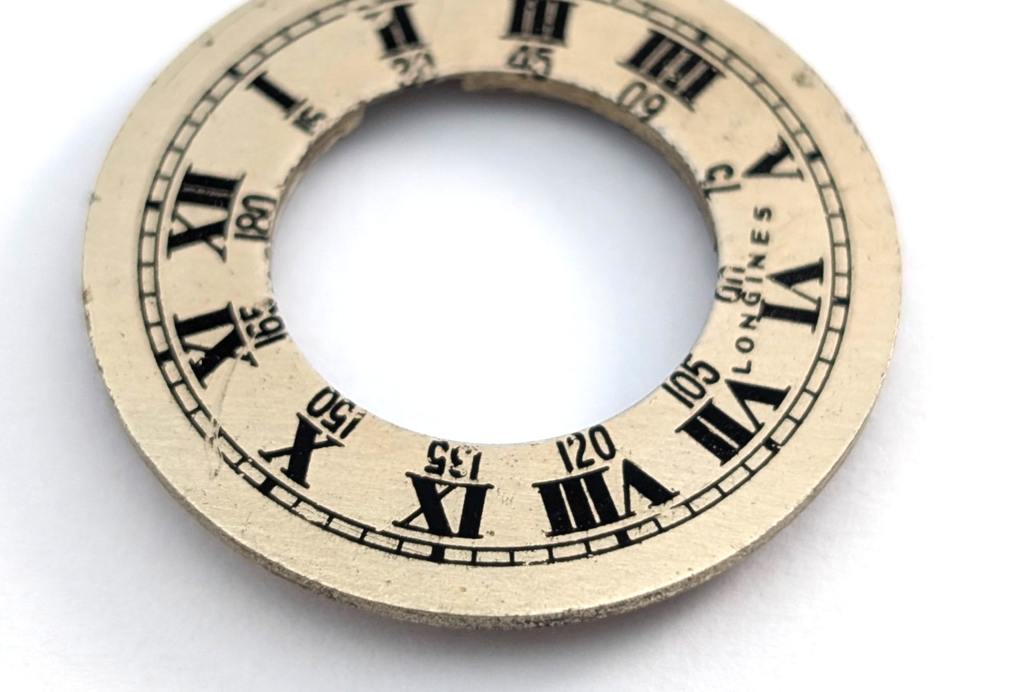 LONGINES 26mm Art Deco Chapter Ring Watch Dial 14mm Center PARTS REPAIR