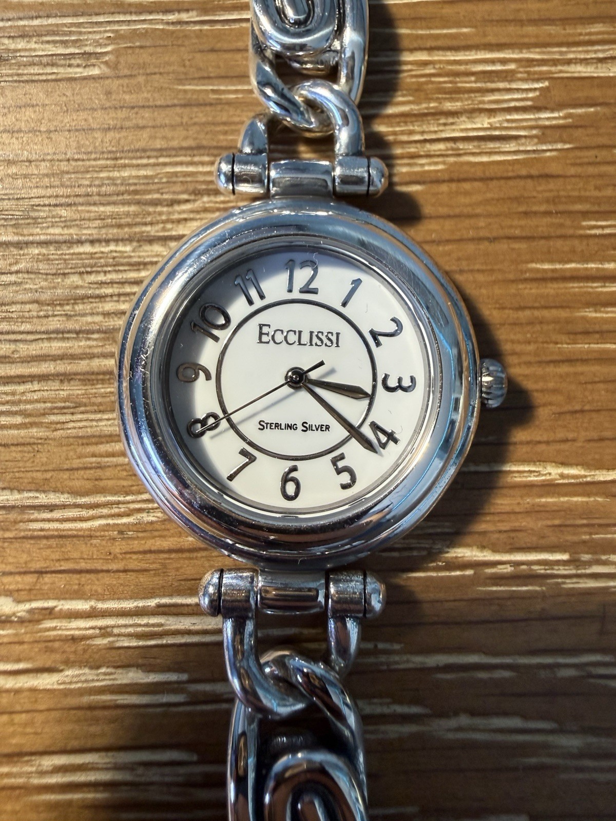 DEAD BATTERY Ecclissi 23120 Women’s Analog Quartz Watch Sterling Silver Case