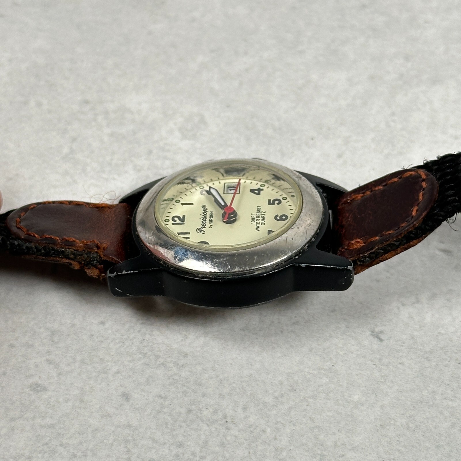 Precision by Gruen Watch Womens 25mm Round Date Outdoors Quartz New Battery