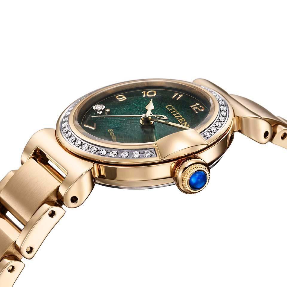 Citizen L EM1123-62X Quartz Green Dial 26 mm Watch