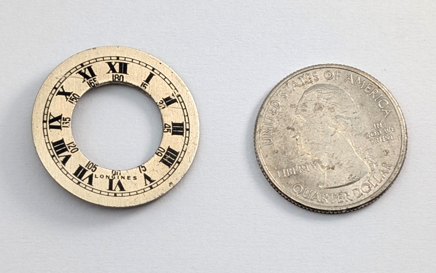 LONGINES 26mm Art Deco Chapter Ring Watch Dial 14mm Center PARTS REPAIR