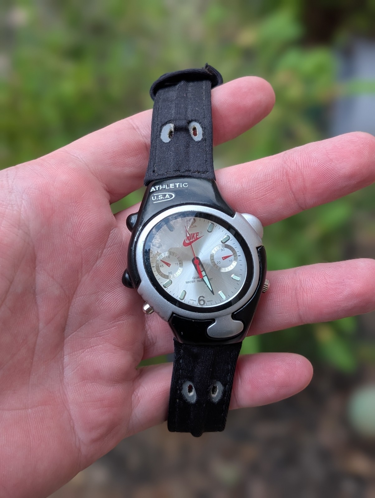 Nike Chronograph Watch Athletic USA Japan Quartz Rare Y2K Futuristic