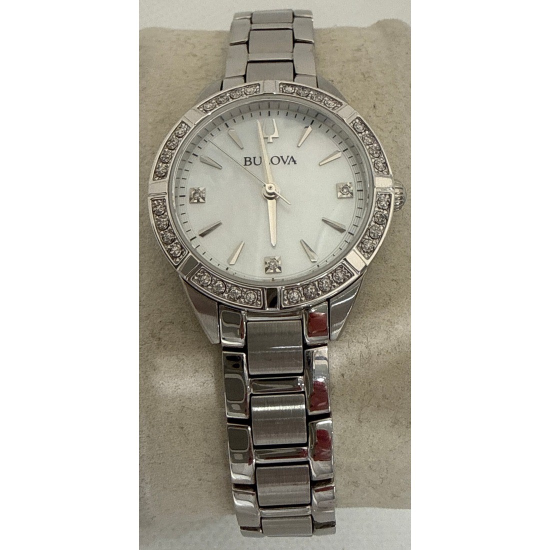 Bulova Sutton Diamond Women’s Stainless Steel Quartz Watch 96R253