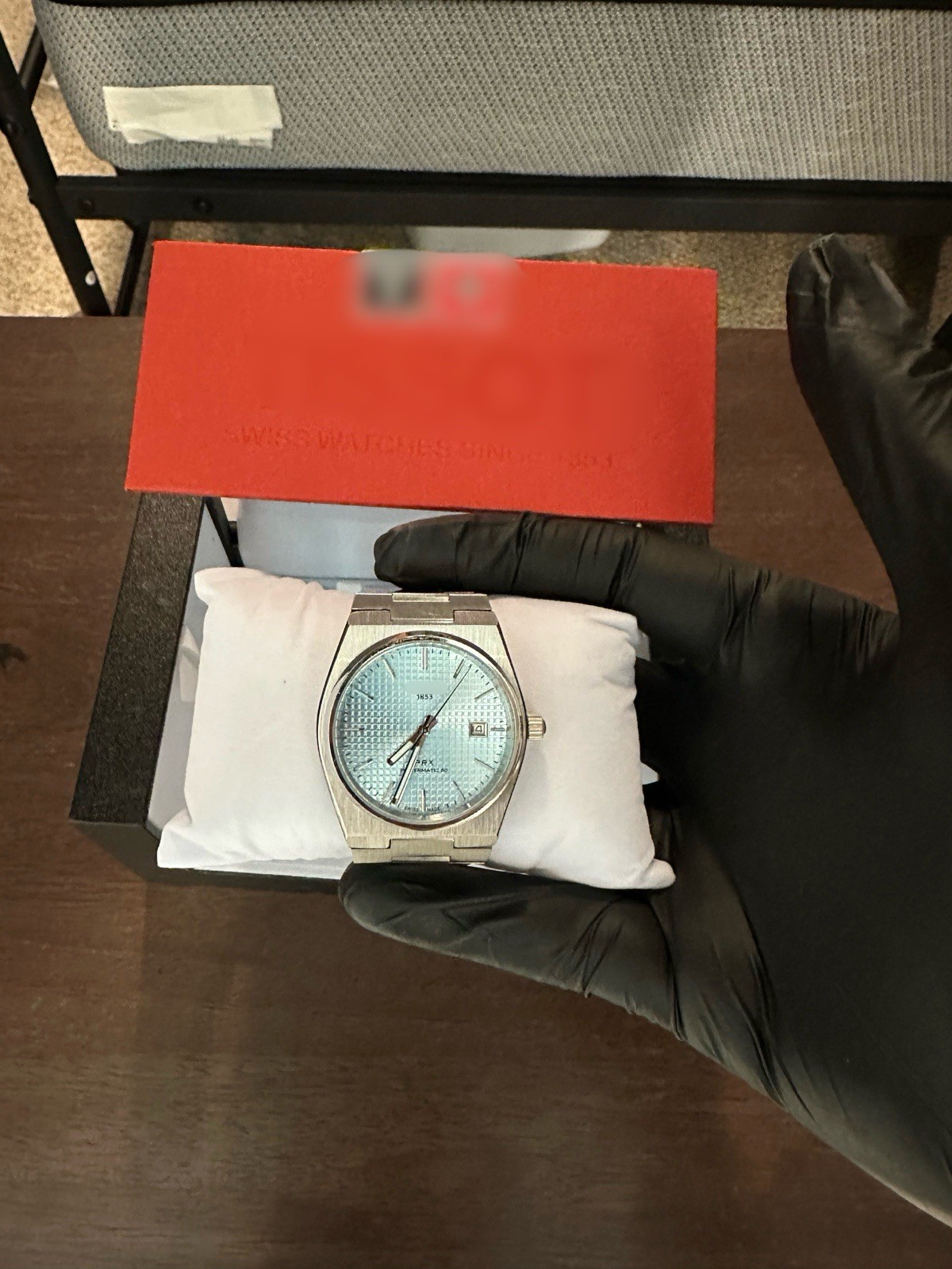 Silver and Blue Luxury Watch 40mm