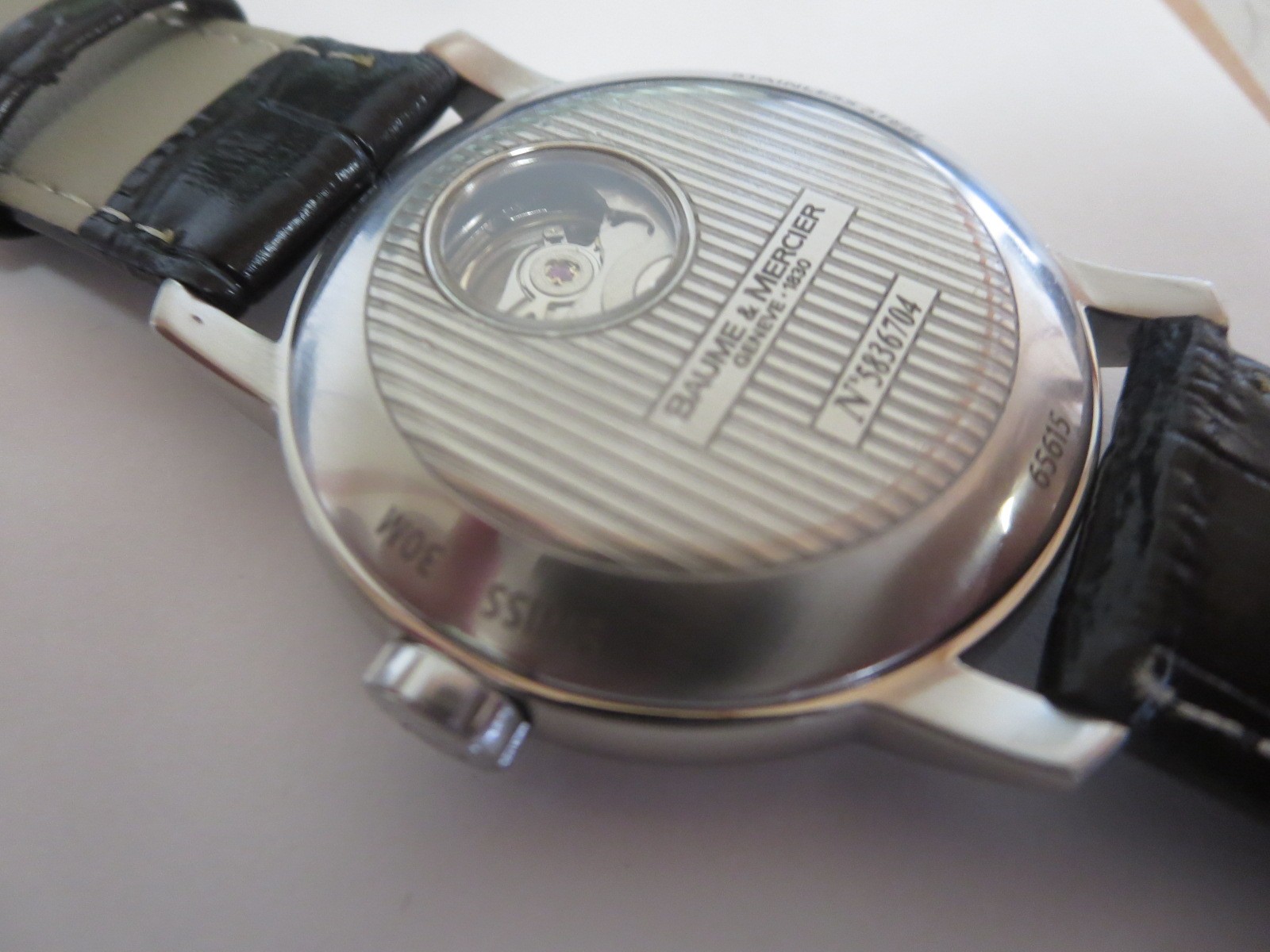 Baume Mercier Classima 65615 Automatic 38mm Silver Roman Dial Dress Watch Swiss