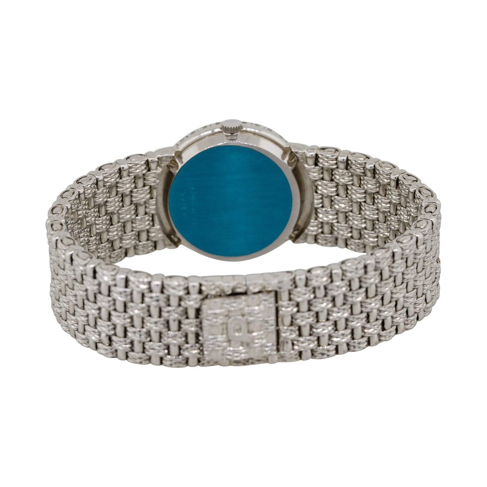Piaget 9706D23 18k White Gold Opal Dial Diamond Ladies Watch