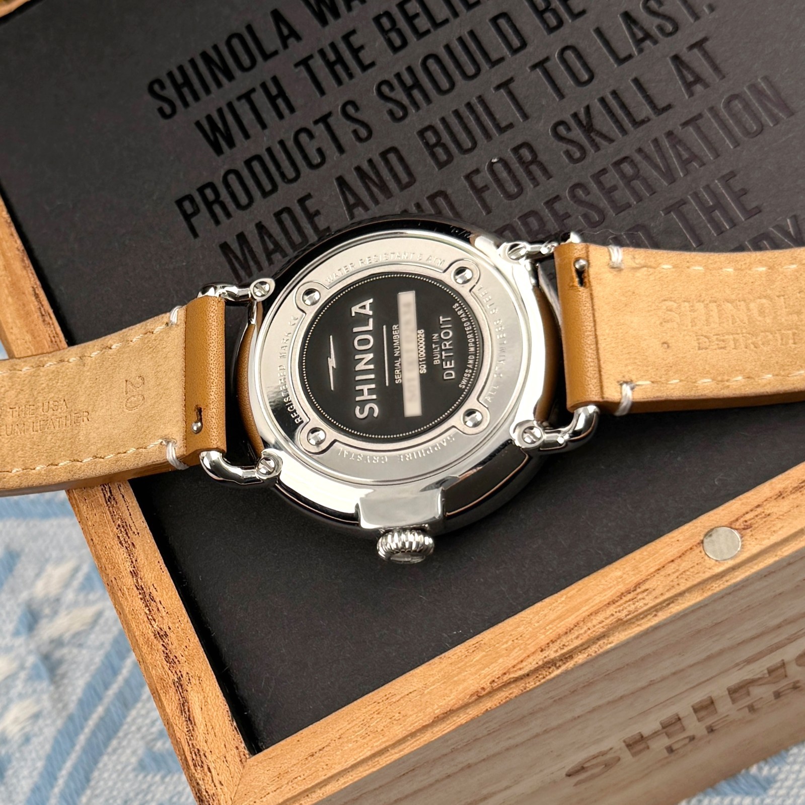 New Shinola The Runwell Green Dial Tan Leather Strap Quartz Men’s Watch 41mm