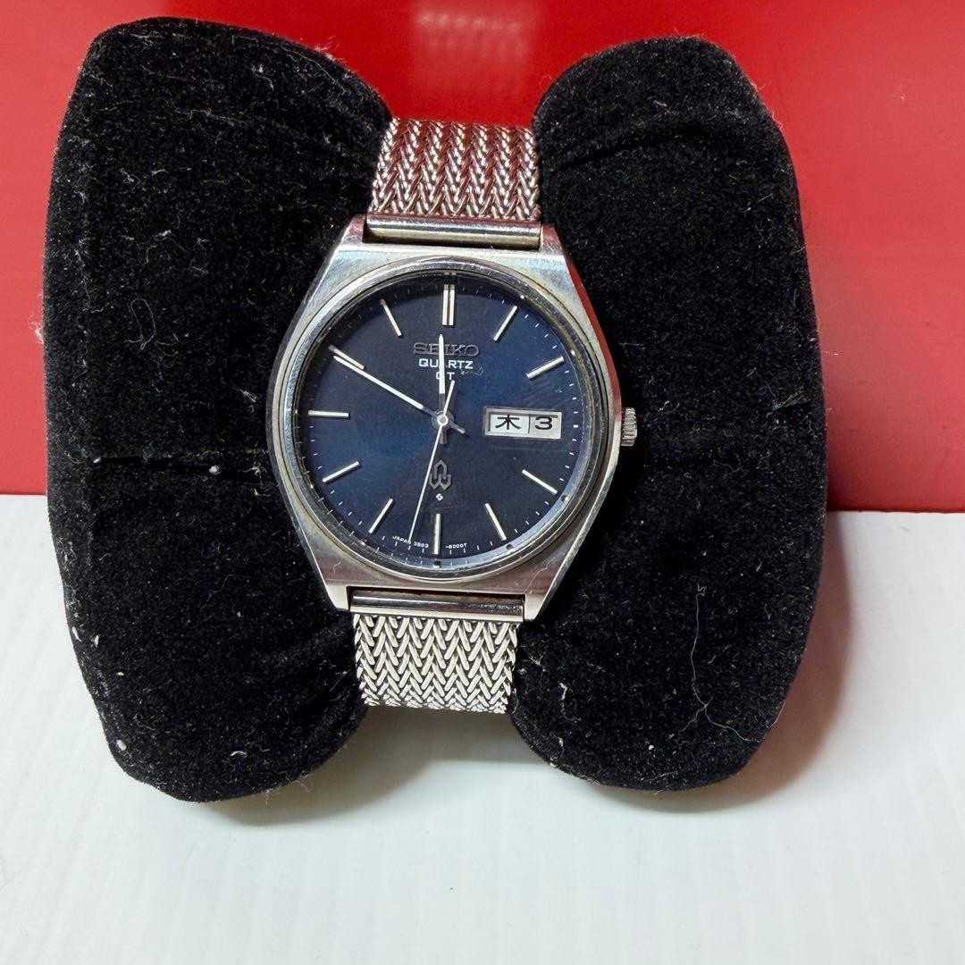 Seiko Quartz Watch, Dark Blue Mesh, 401295