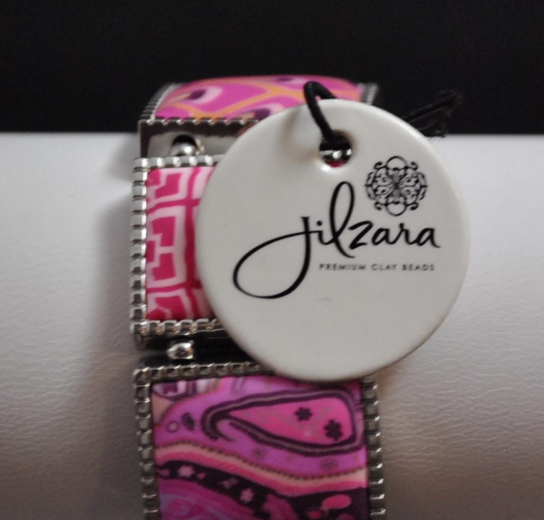 Jilzarah Blossom Square Watch Polymer Clay Inlays Stretch Band Handmade Artisan