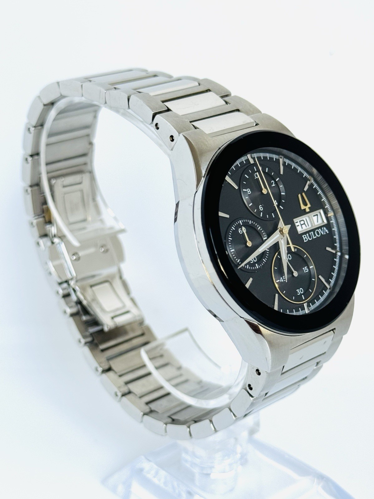 Bulova Millennia Modern Chronograph Black Dial Quartz 96C149 Men’s Watch