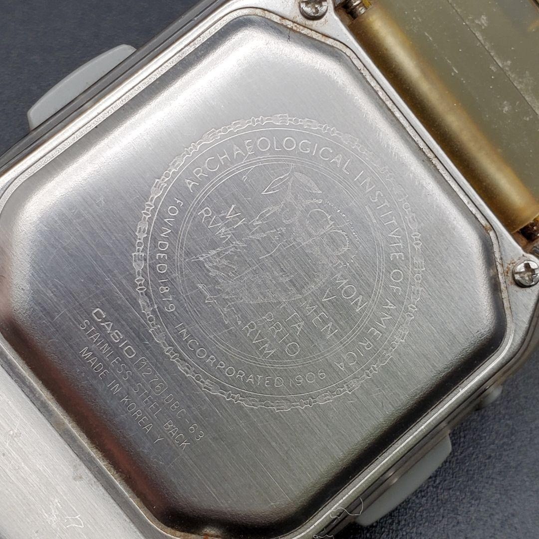 CASIO Data Bank DBC-63 Cognit Schema Yellow Skeleton Y2K Vintage Watch Working