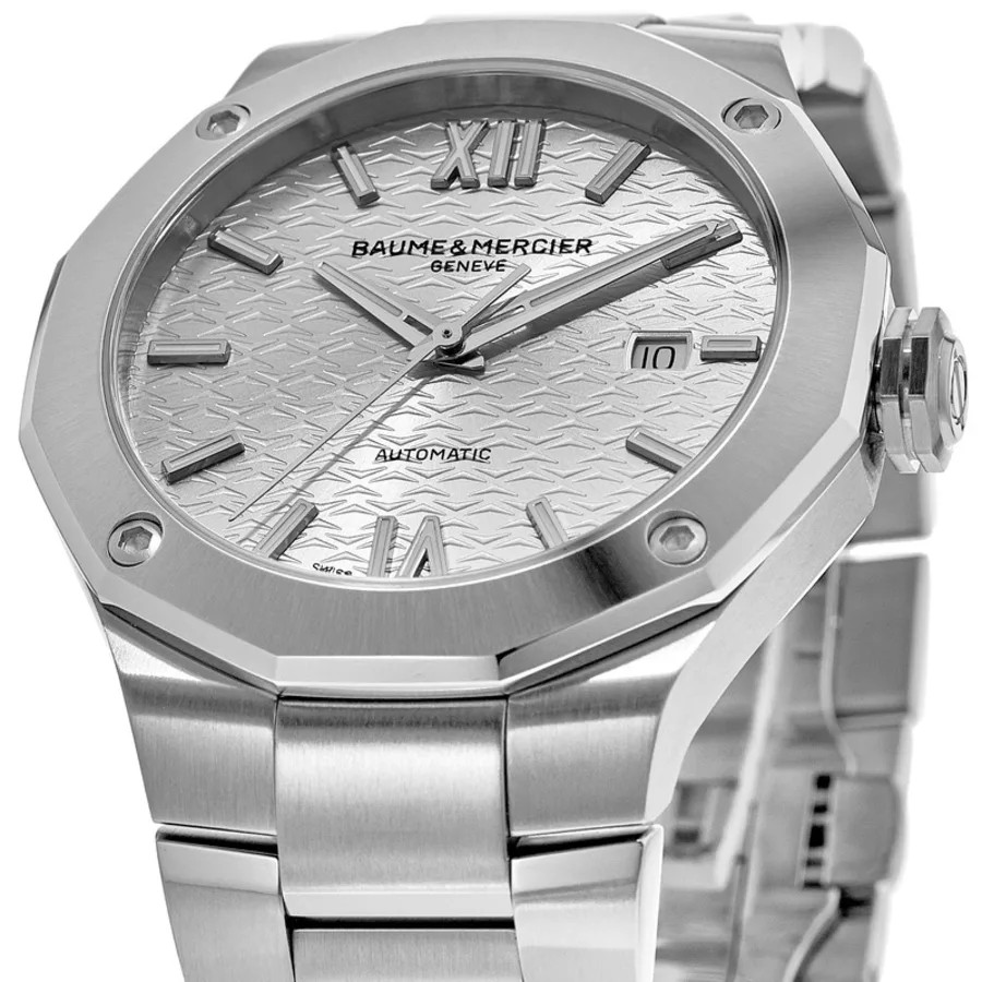 New Baume & Mercier Riviera Automatic Silver Dial Steel Men’s Watch 10622