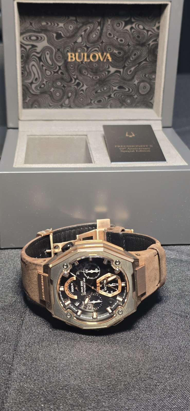 Bulova Precisionist X SE 10TH Anniversary Chrono Rose Gold 98B356
