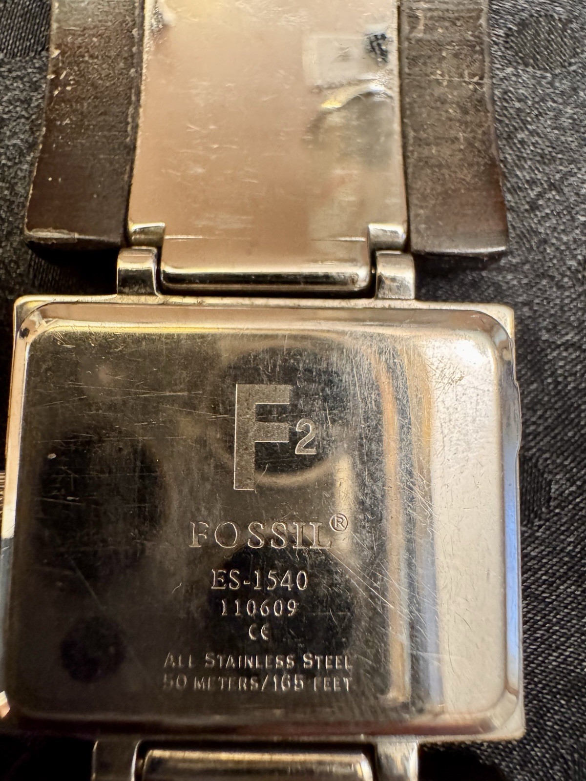 Fossil F2 Women’s 28mm Rectangle Brown Dial Stainless Bracelet Quartz 50m
