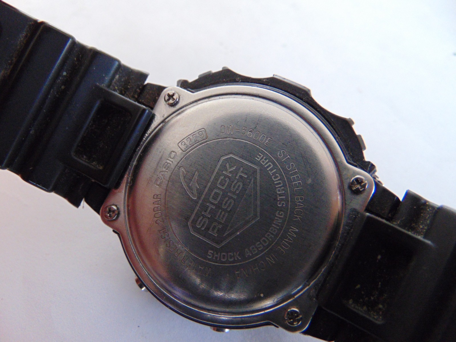 Vintage Casio G-Shock DW-5600E Illuminator Digital Watch 200M Alarm Chrono *READ
