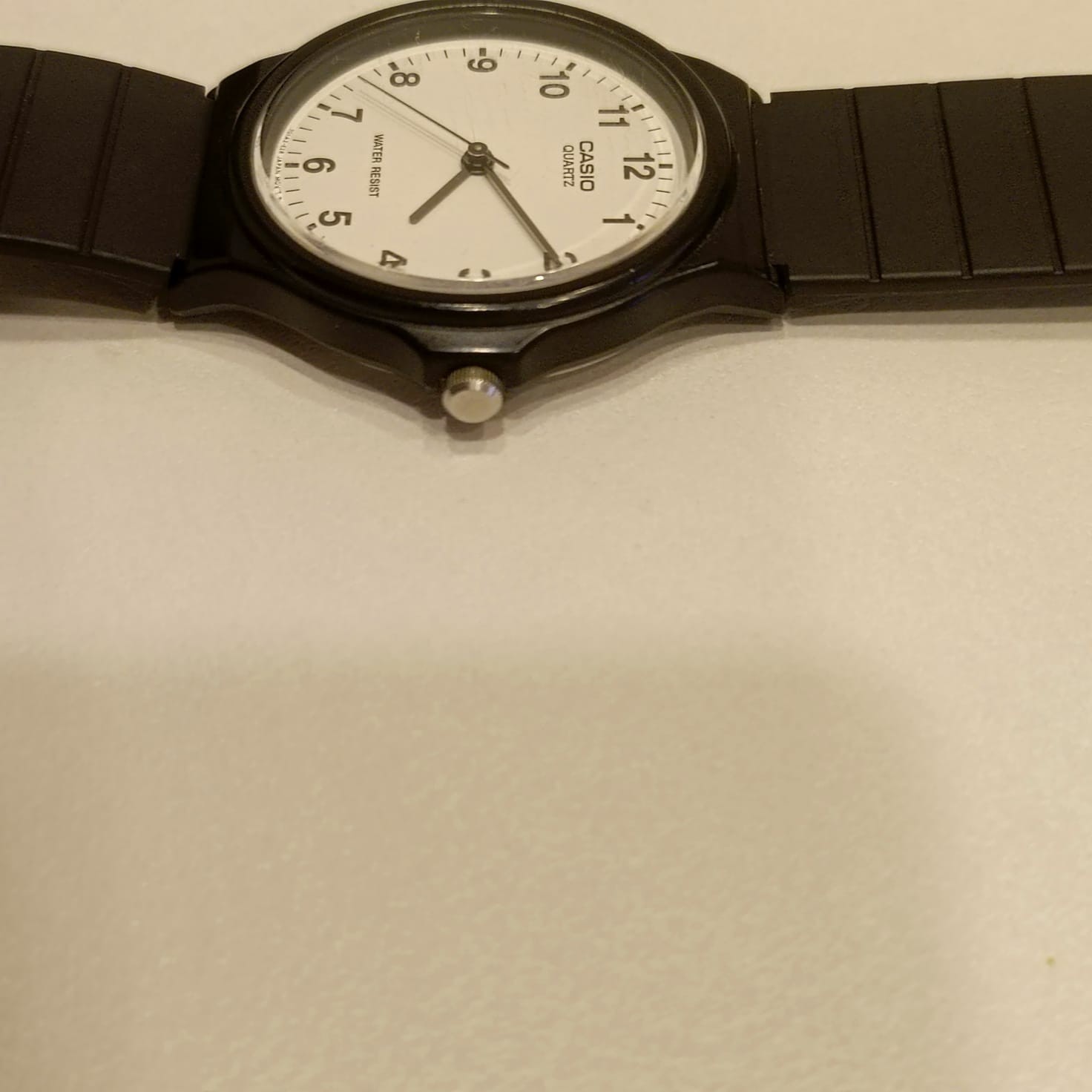 ​Casio Classic Quartz Watch MQ-24 White Dial Black Resin Band Water Resistant Un