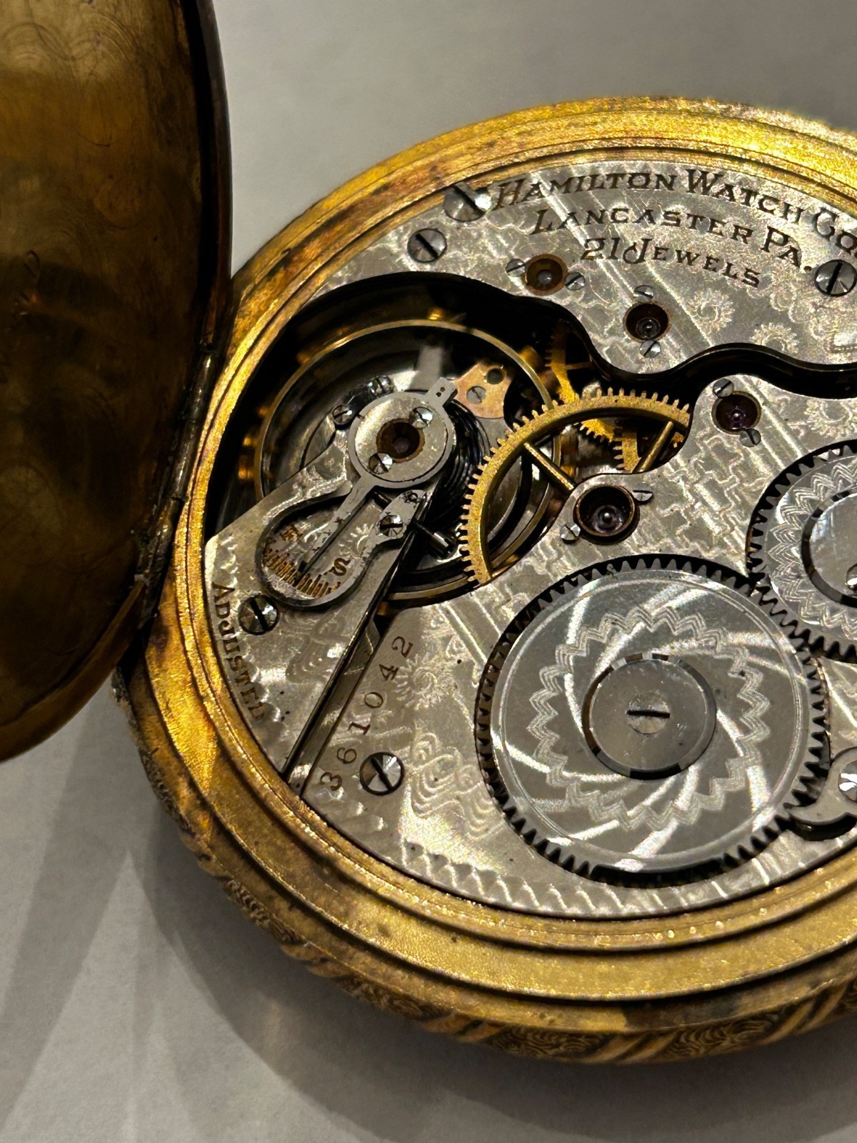 16s Hamilton 993 hunter pocket watch