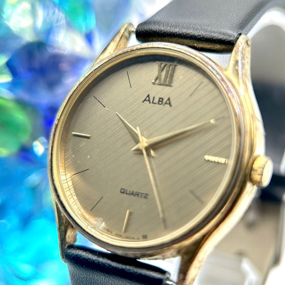 SEIKO ALBA Men’s Quartz Gold Dial Watch Used
