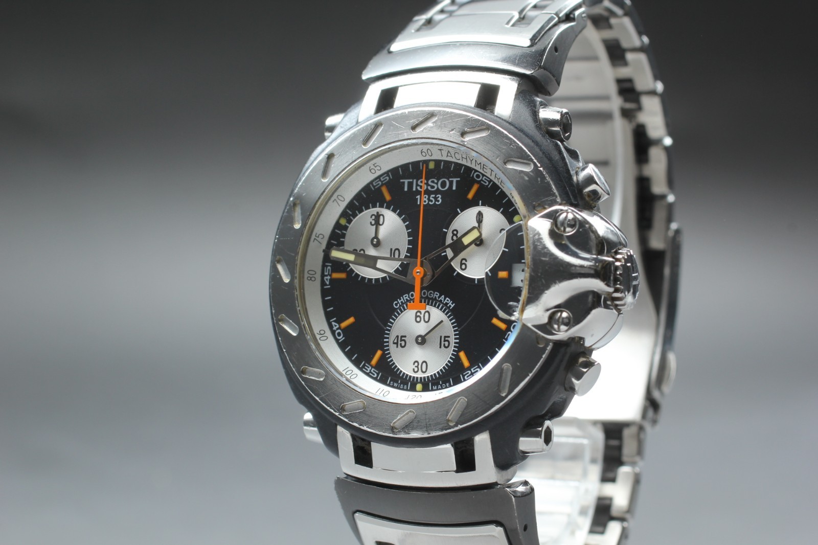 【EXC+4】 Tissot T-Race T011417A Black Chronograph Quartz Men’s Watch from JAPAN
