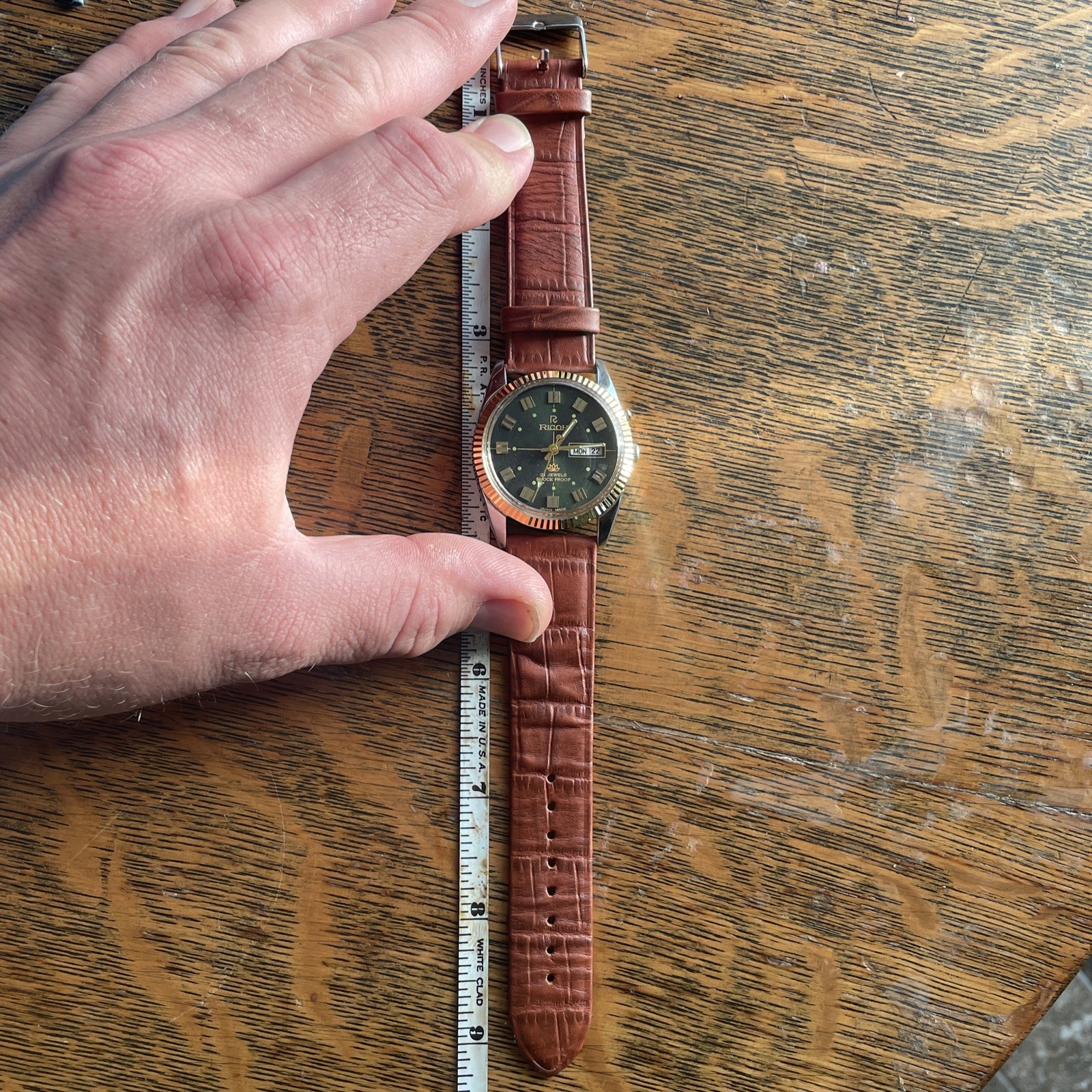 Ricoh Automatic Watch 21 Jewels Vintage Day-Date Japan