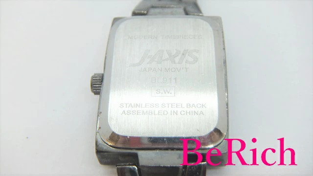 [A1R] J Axis Pink Dial SS Black Rhinestones Quartz Ladies Watch [p2v]