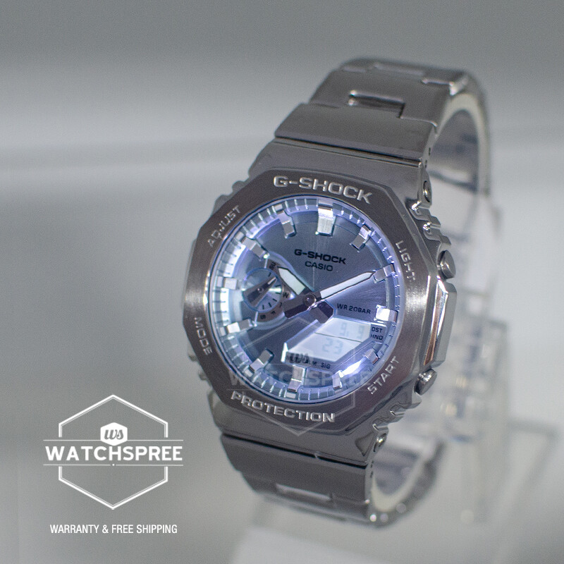 Casio G-Shock G-Steel GM-2100 Lineup Stainless Steel Band Watch GM2110D-2A GM-21