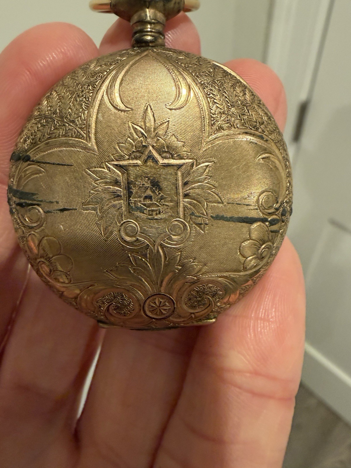 Columbia Gold Filled Yellow Gold Full Hunter Pocket Watch Roman Dial MPN 6111470