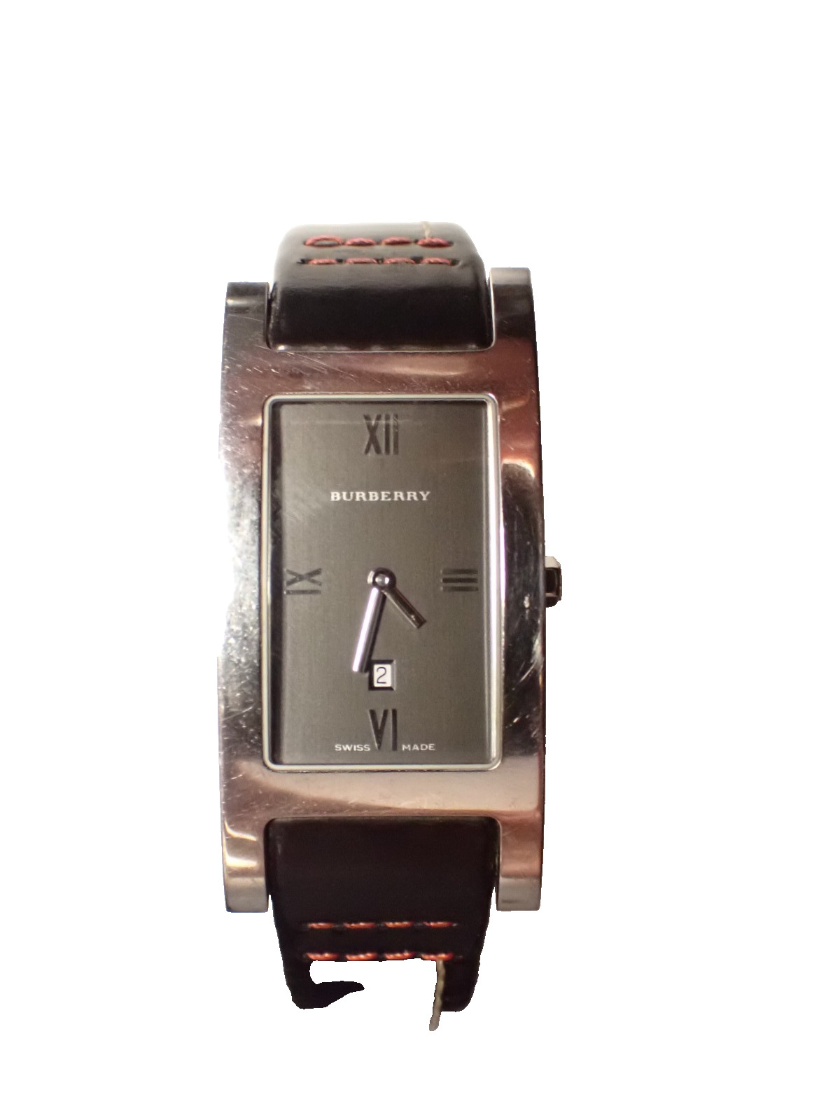 BURBERRY BU1012 Swiss Made Rectangular Unisex Wristwatch