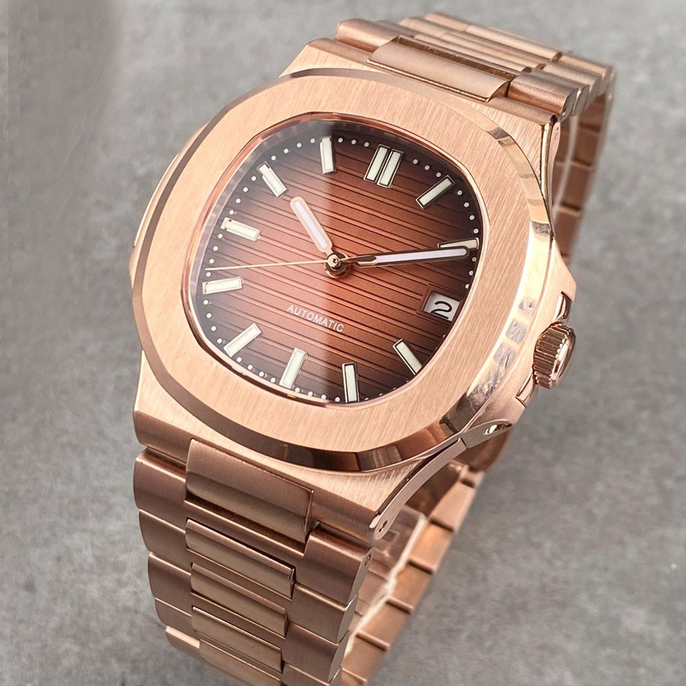 Square 40mm Tandorio Brown Dial Sapphire glass NH35A Automatic Mens Watch