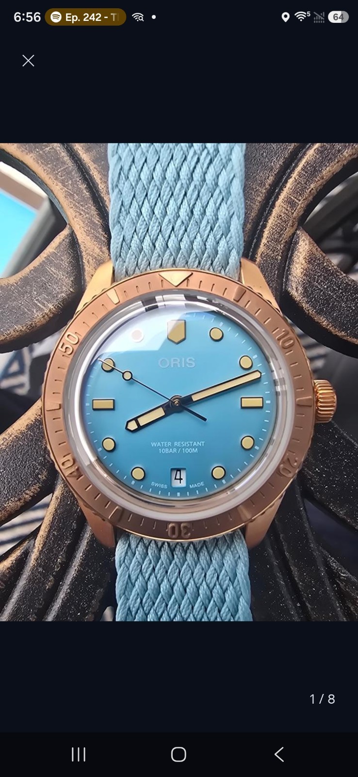 Oris Divers Sixty-Five “Cotton Candy” Sky Blue 01 733 7771 3155-07 3 19 02BRS