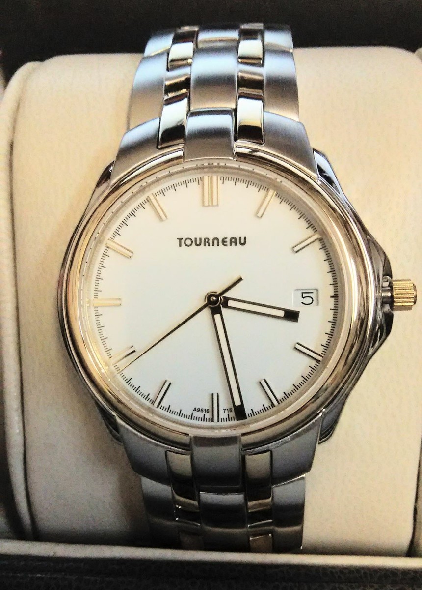 Tourneau Corporate Collection men’s two-tone bracelet watch
