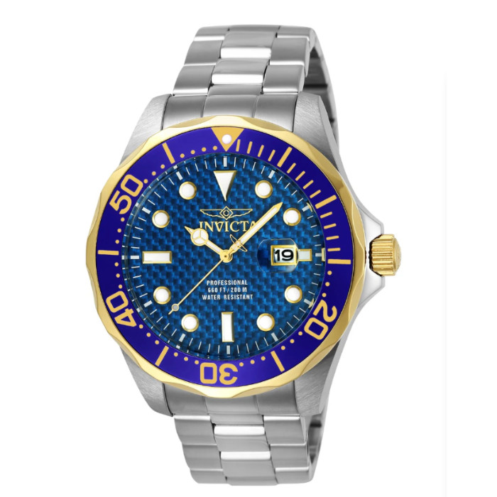 Invicta Grand Diver Blue Carbon Fiber Dial Men’s Watch 12566