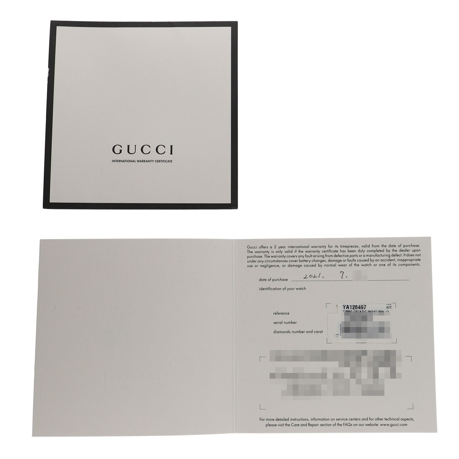 GUCCI 126.4 G Timeless Marche de Merveille Tiger WATCH Green / red GF/leat…