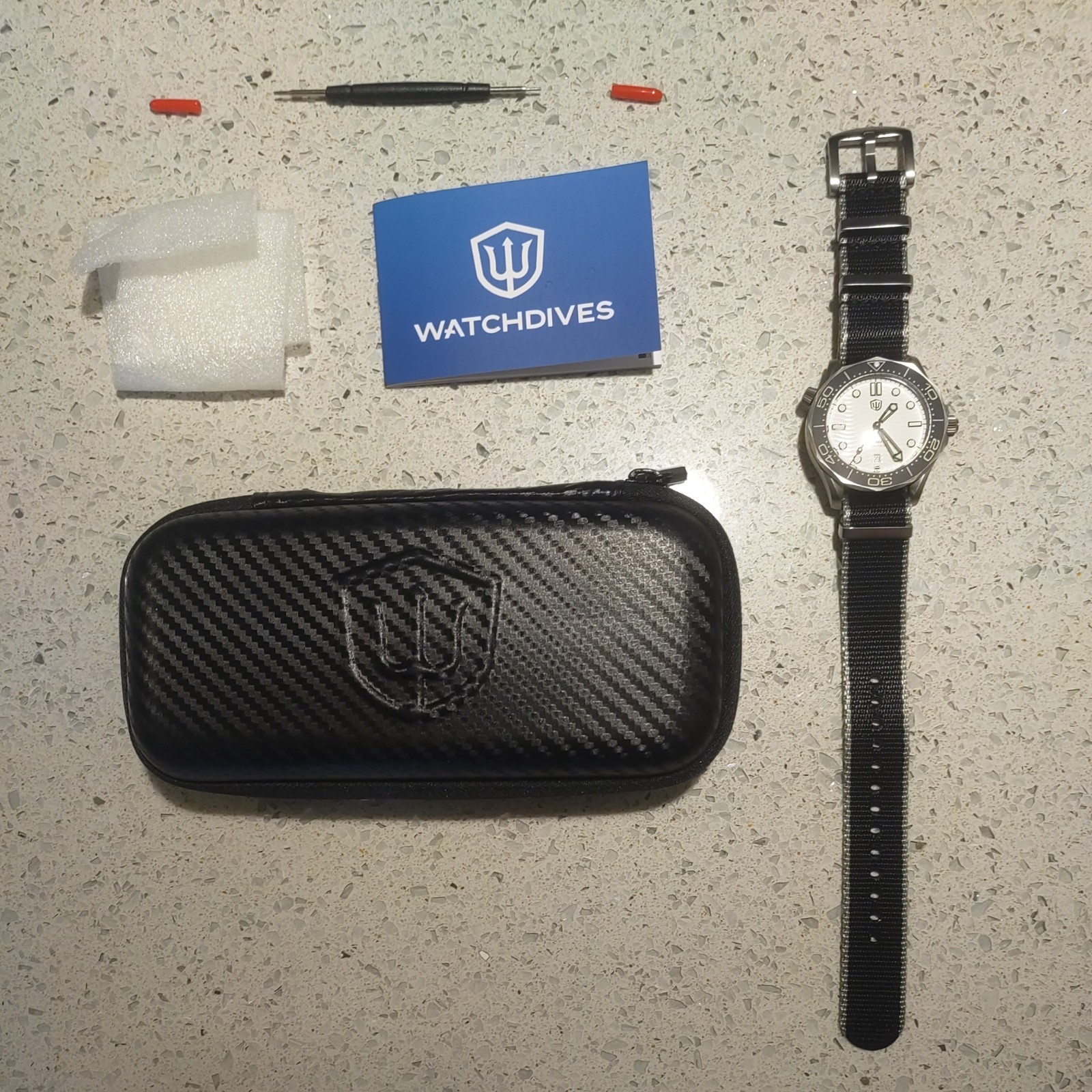 Watchdives WD007 Titanium polar wave dial Dive Watch, PT5000 Automatic