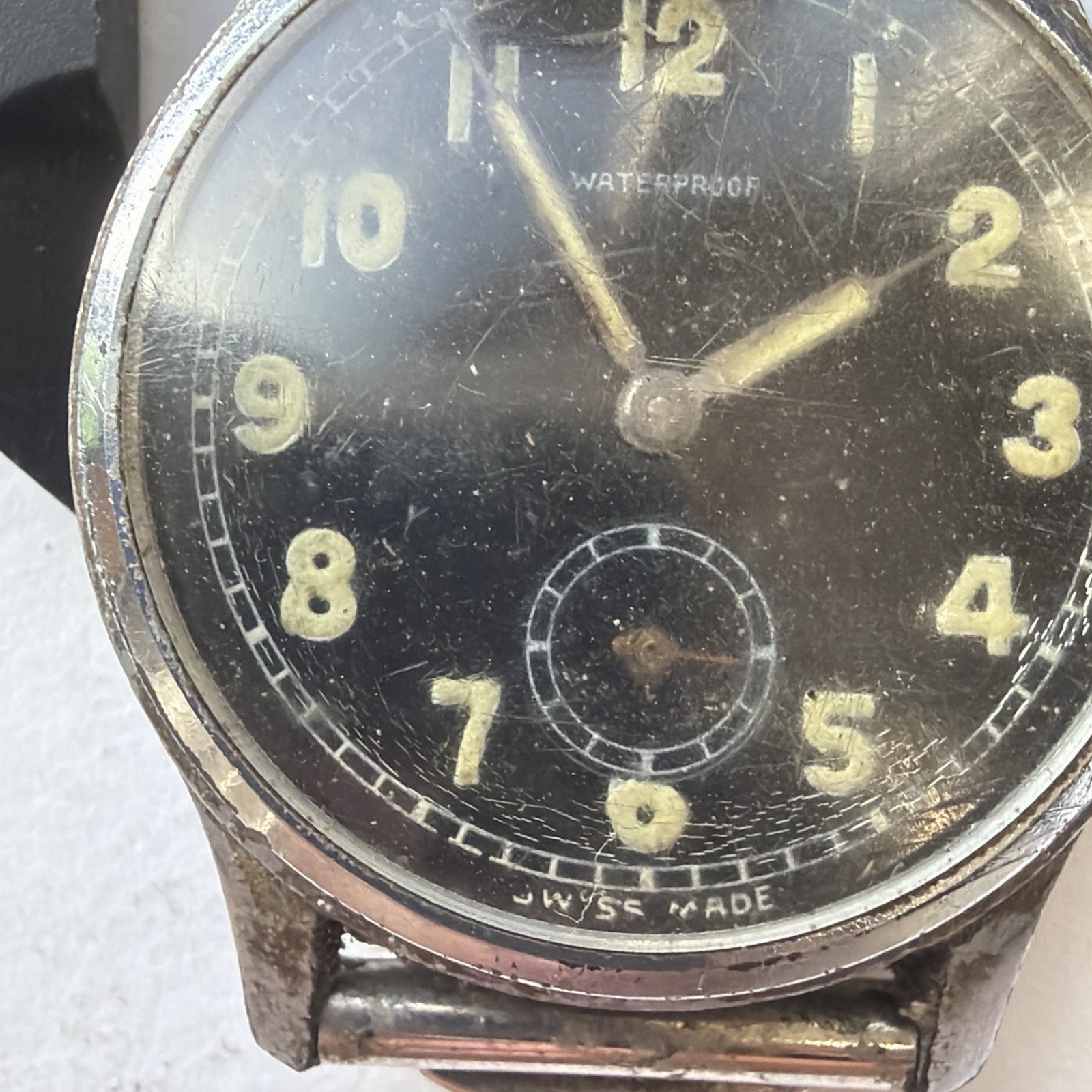 AV11 Remington Military Style Lumed Mens 33mm Mechanical Watch For Repair As Is