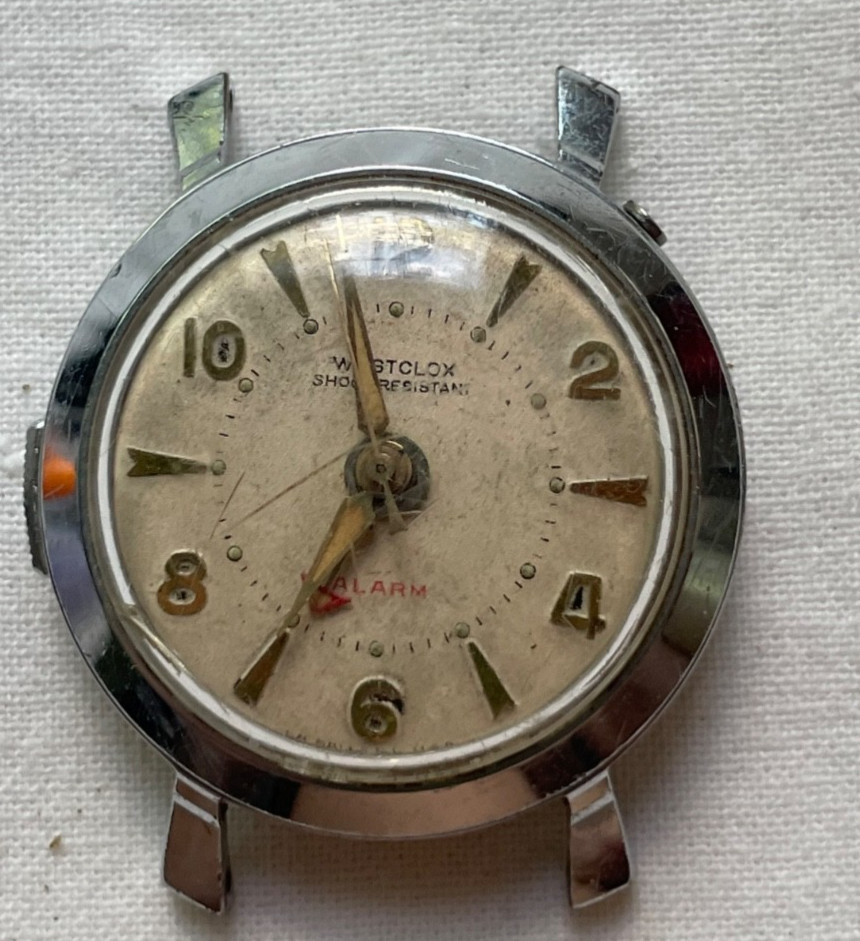 Westclox Alarm watch – vintage mens watch AS IS – lot 0907