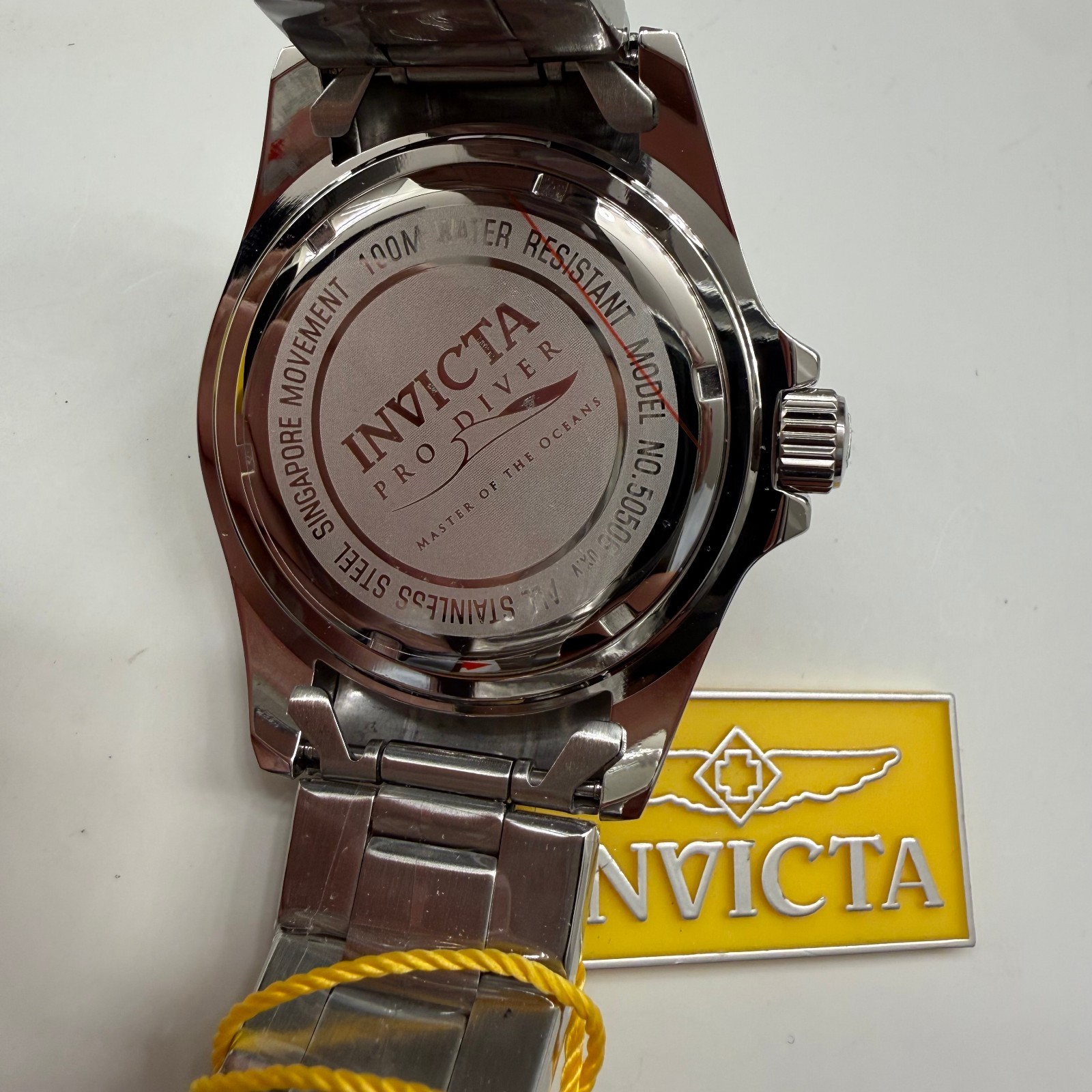 $249 INVICTA PRO DIVER MENS RED SILVER 43MM QUARTZ STEEL WATCH 50506 NIB