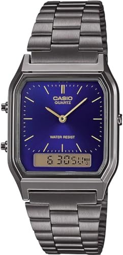Casio Vintage AQ-230GG-2A Analog Digital Dual Time Watch Blue Men Japan New