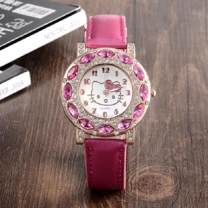 Superbe Montre Quartz Design Cadran Hello Kitty femme enfant