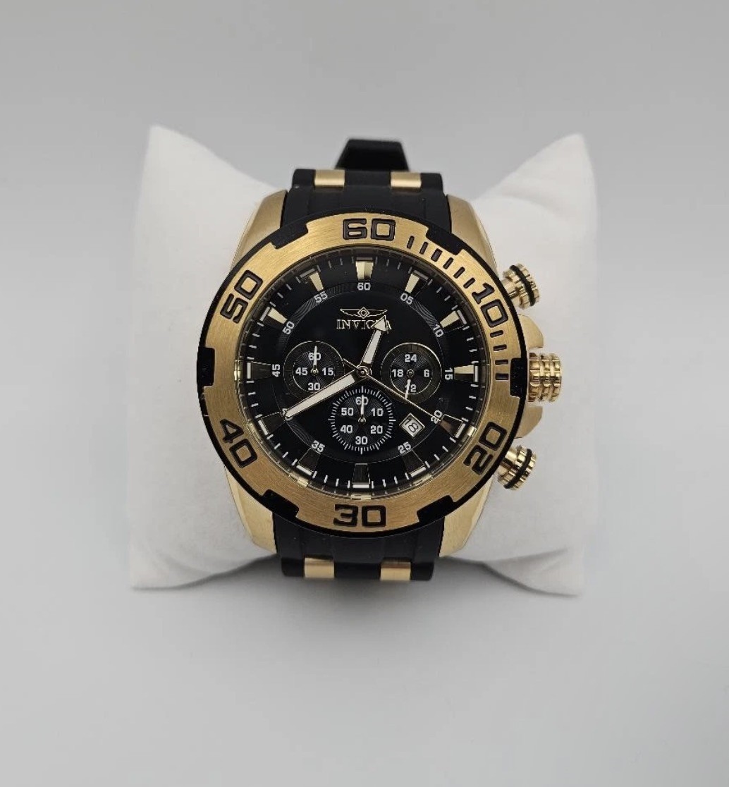 Invicta Pro Diver SCUBA Men’s Quartz Watch VD53 Gold/Black 22340 NIB