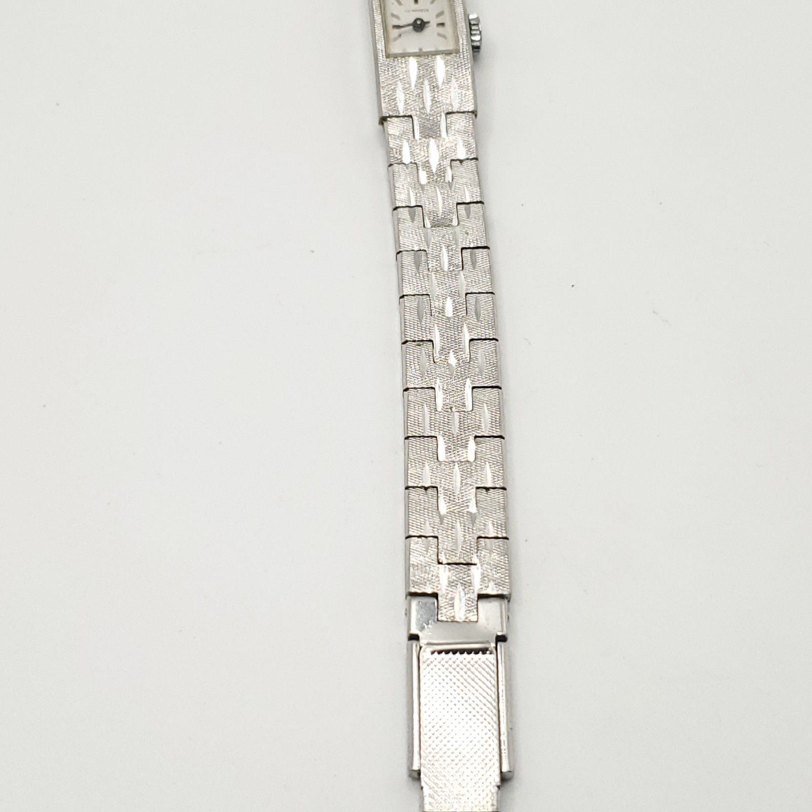 Vintage La Marque Mechanical Small Rectangle Dial Womens Watch 11mm Running 6.75