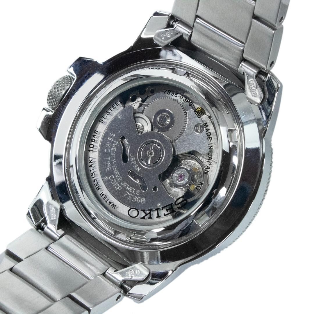 Seiko 5 Wristwatch Mechanical Automatic Men’s Black Transparent Back Diver’s