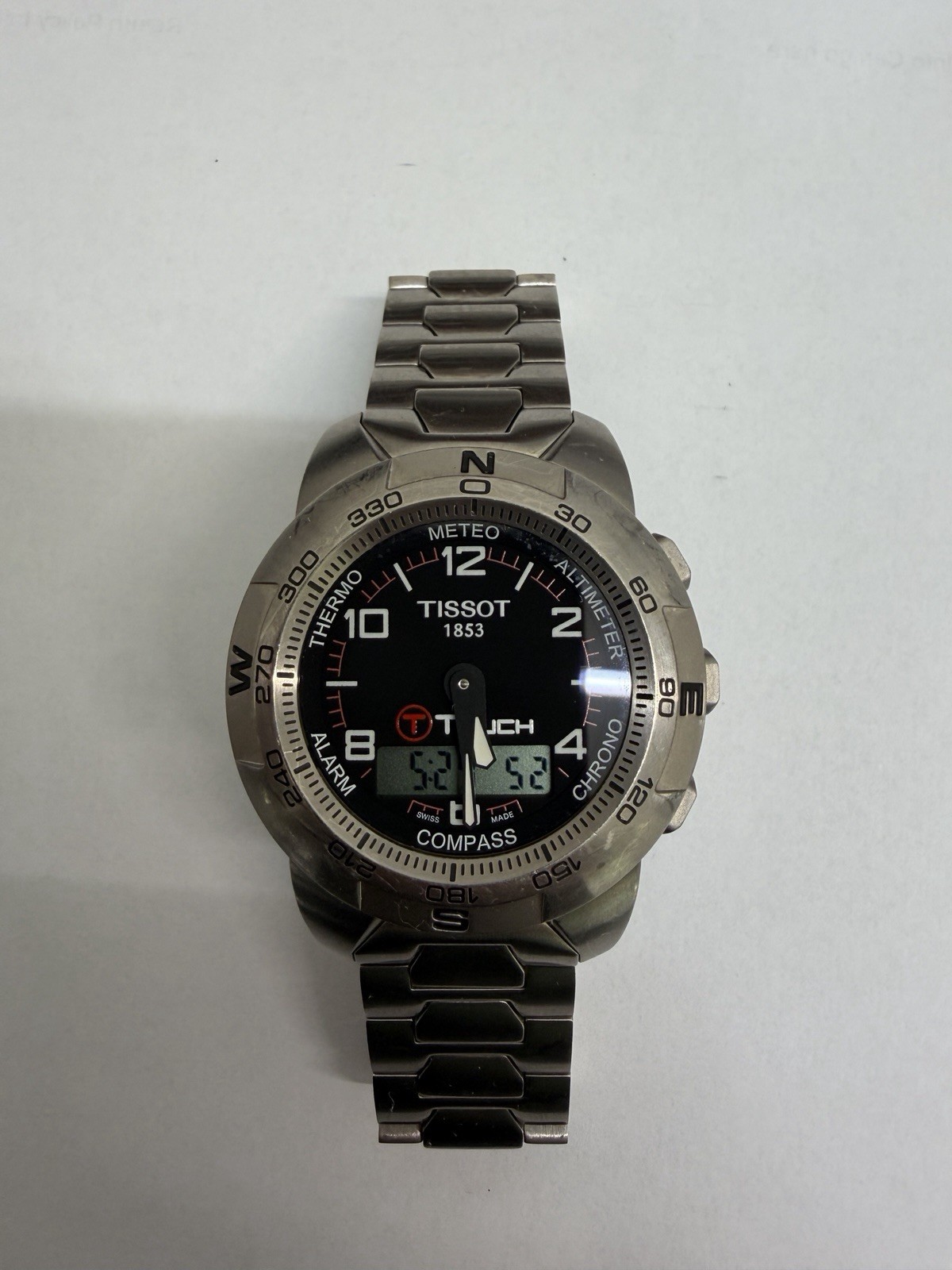 TISSOT T-TOUCH Z253/353 ANA/DIGI TITANIUM QUARTZ MENS WATCH(ALL FUNCTION WORKS)