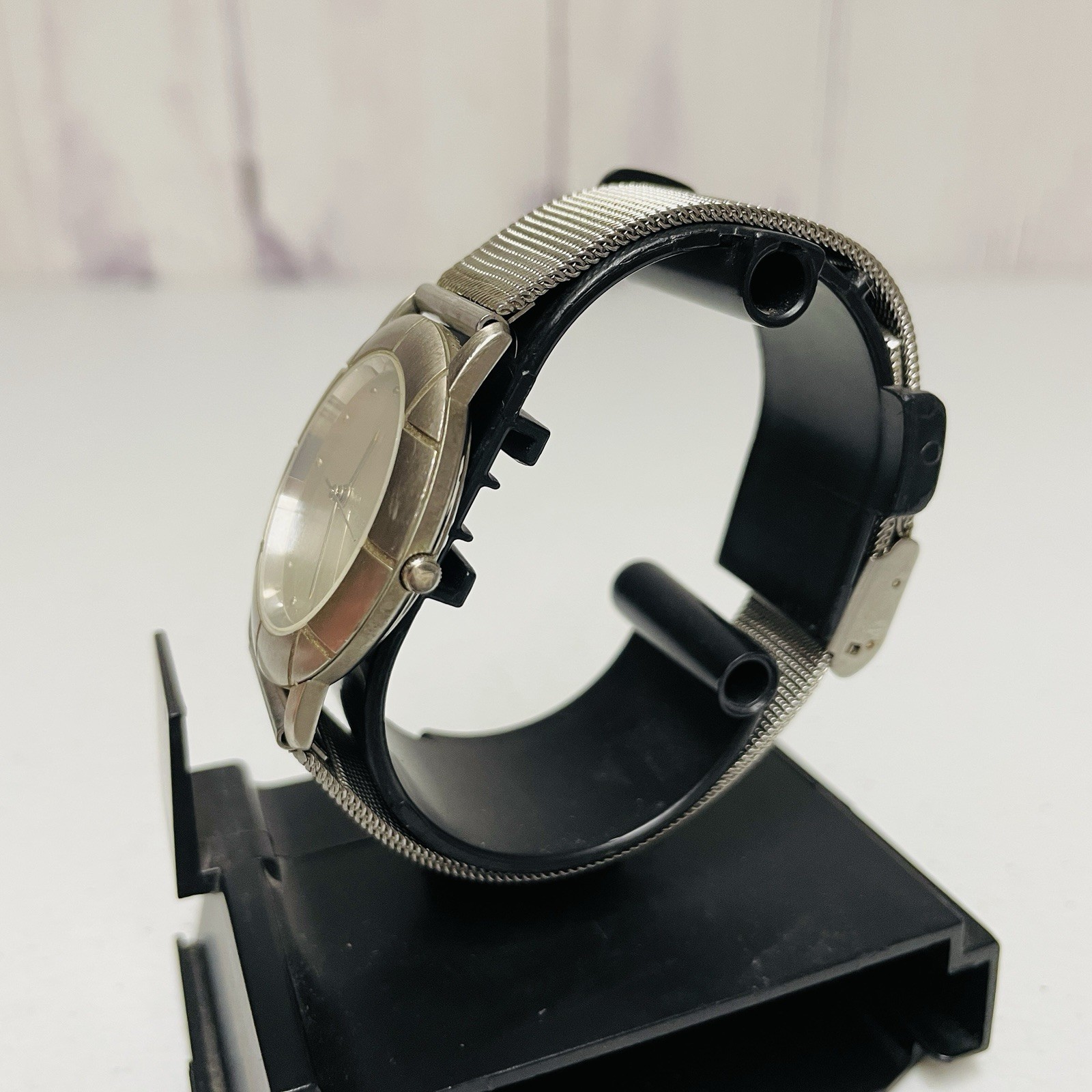 Skagen Denmark Watch 3LSS Stainless Steel Case Mesh Band Silver Tone