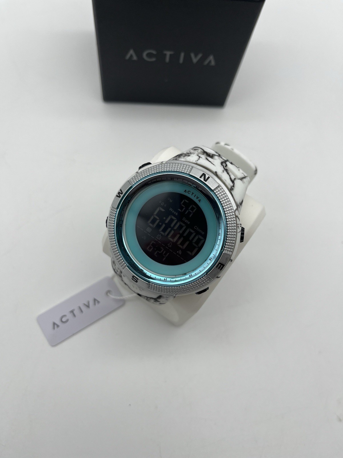 Activa Summit X Invicta Men’s Digital Watch 50mm White Camouflage ACW1915MC-005