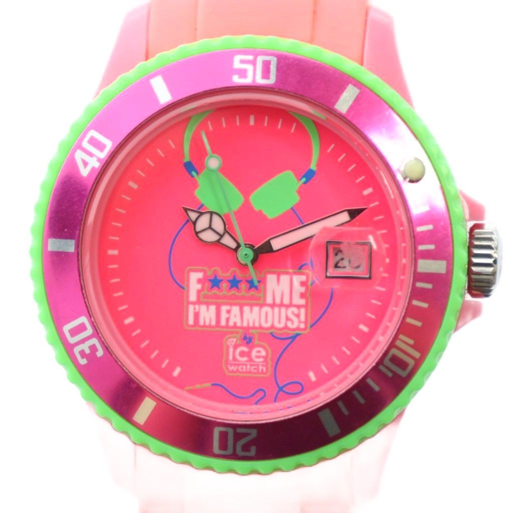[A1R] Ice Watch F Me Im Famous Rotating Bezel Date Pink Watch [f8w]