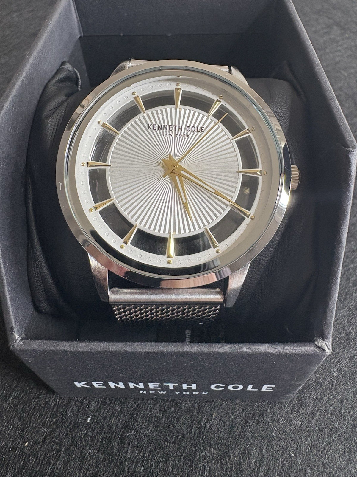 Kenneth Cole New York Transparency KCWGG2174702 Silver Dial Men Watch NEW